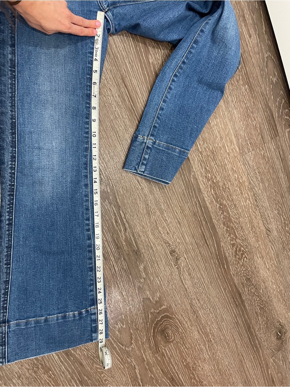 GAP Medium Blue 70s flare high rise jeans petite - Picture 5 of 5